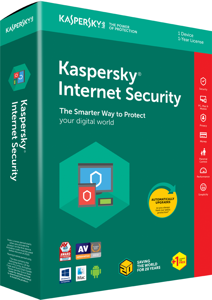 Kaspersky Internet Security Посдедняя версия + код активации на 365 дней